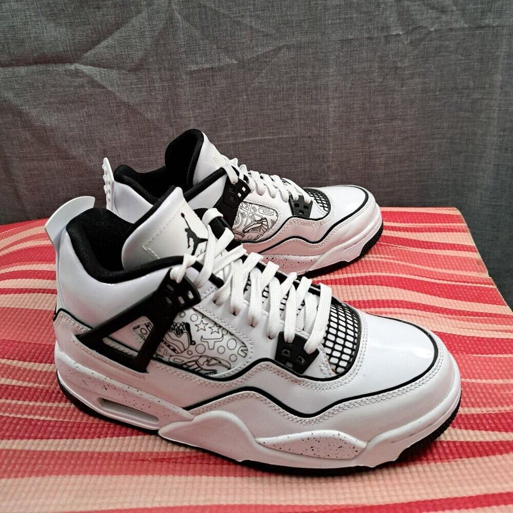%Size 6.5Y - Nike Air Jordan 4 Retro (GS) 'DIY' Youth Shoes AJ24 - Picture 2 of 14
